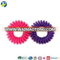 hot sale traceless hair ring baby plastic hair bands girls plastic telephone line hair bands